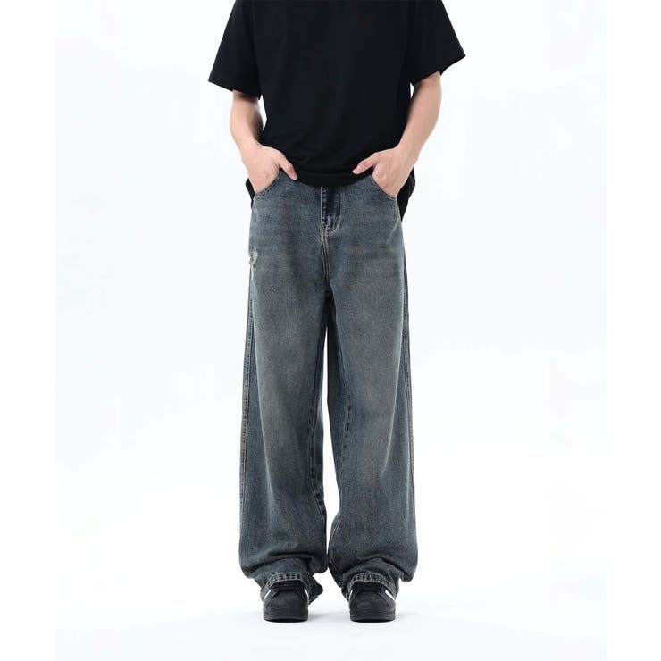 【aimoha neo】Grunge Style Wide Jeans | aimoha men | 詳細画像3 
