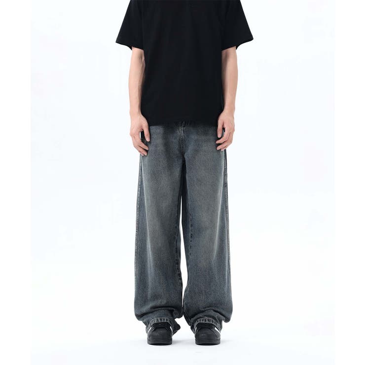 【aimoha neo】Grunge Style Wide Jeans | aimoha men | 詳細画像4 