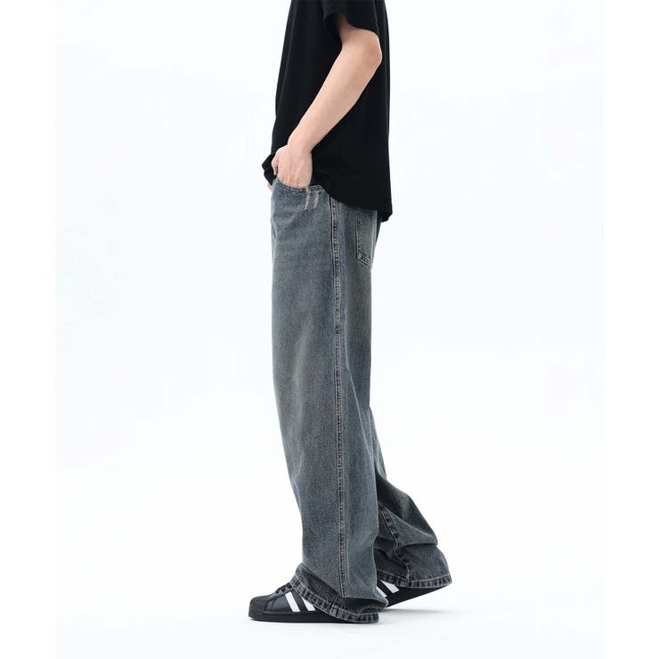 【aimoha neo】Grunge Style Wide Jeans | aimoha men | 詳細画像5 