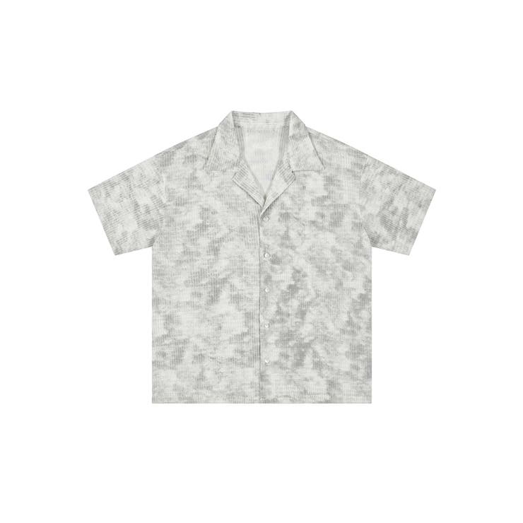 オフホワイト | 【aimoha neo】Pastel Grayish Camo Shirt | aimoha men