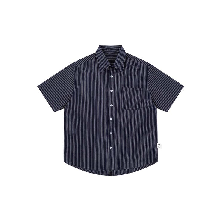 ネイビー | 【aimoha neo】Dual Tone Stripe Shirt | aimoha men