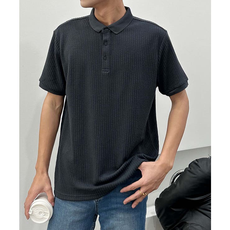 ダークグレー | aimoha men リラックスフィットポロトップス | aimoha men