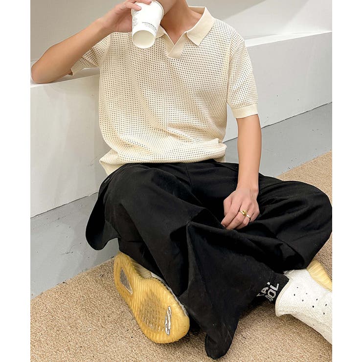 aimoha men シアーライトポロトップス | aimoha men | 詳細画像1 