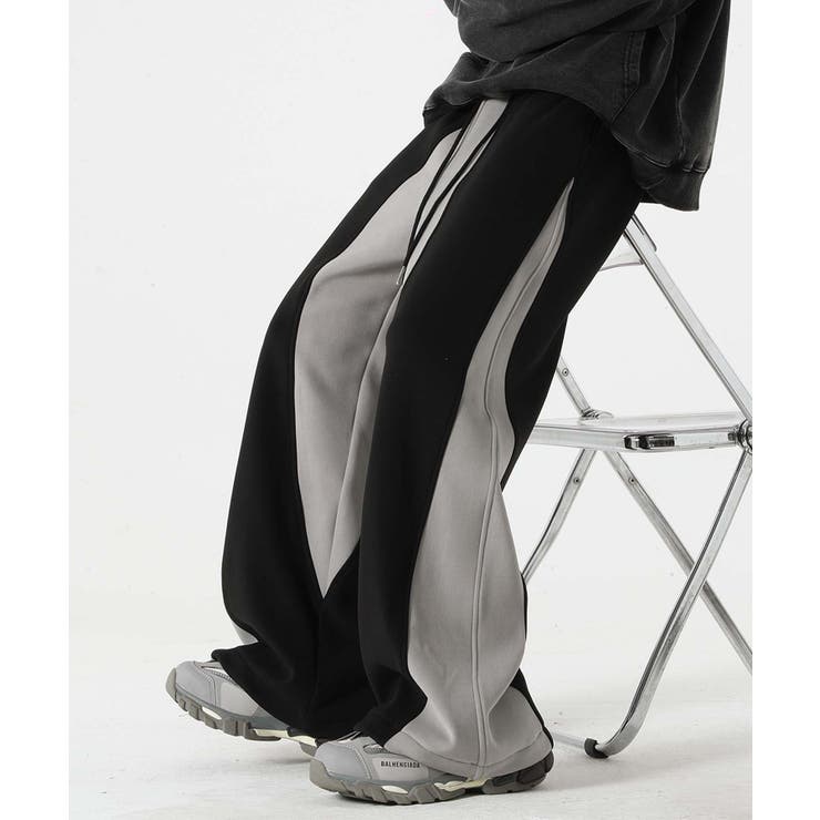 ブラック | 【aimoha neo】Contrast Flow Sweatpants | aimoha men