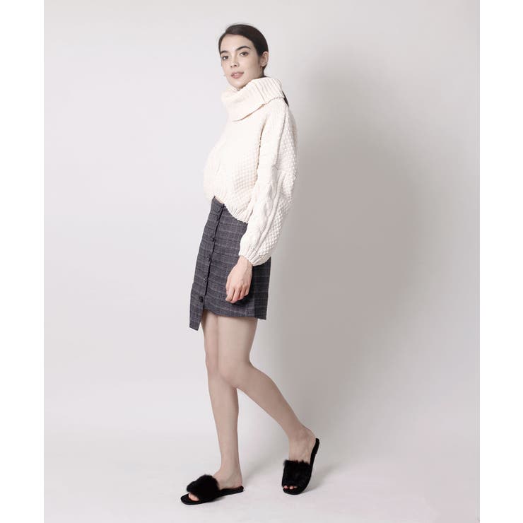 グレンチェッククロススカート チェック スカート | aimoha  | 詳細画像1 