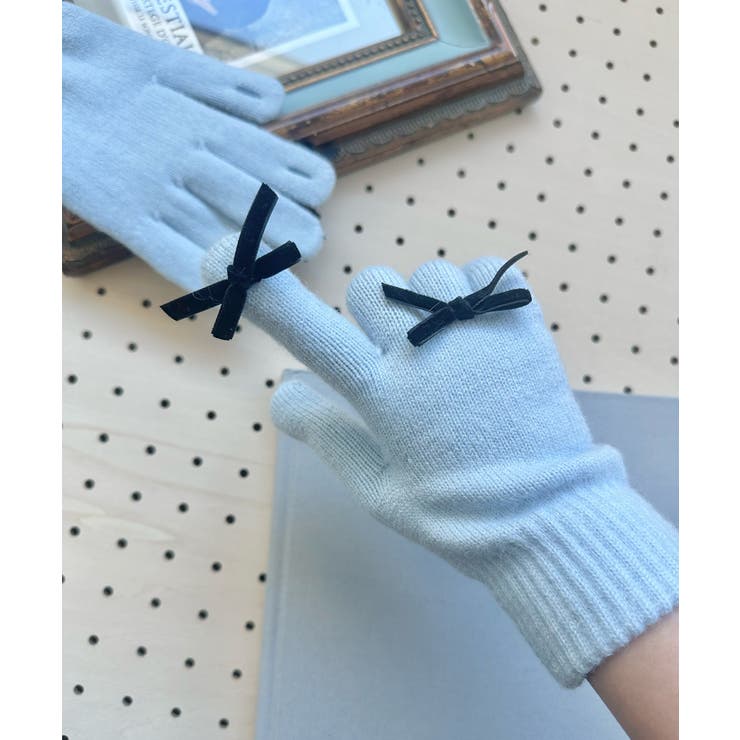 【Jasmine】リボンリブニット手袋【AW】 | aimoha  | 詳細画像7 