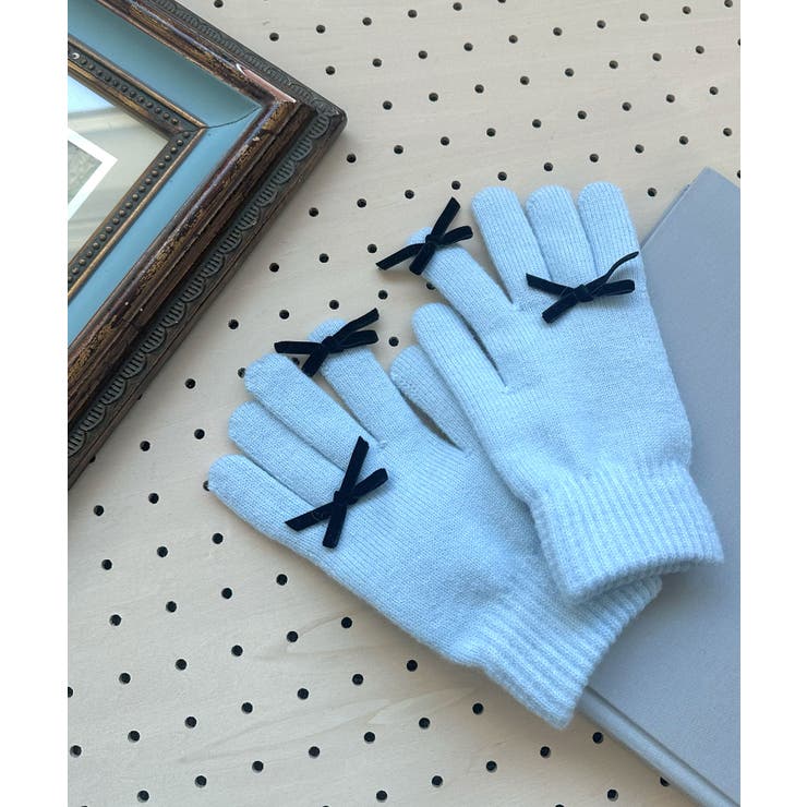 【Jasmine】リボンリブニット手袋【AW】 | aimoha  | 詳細画像6 