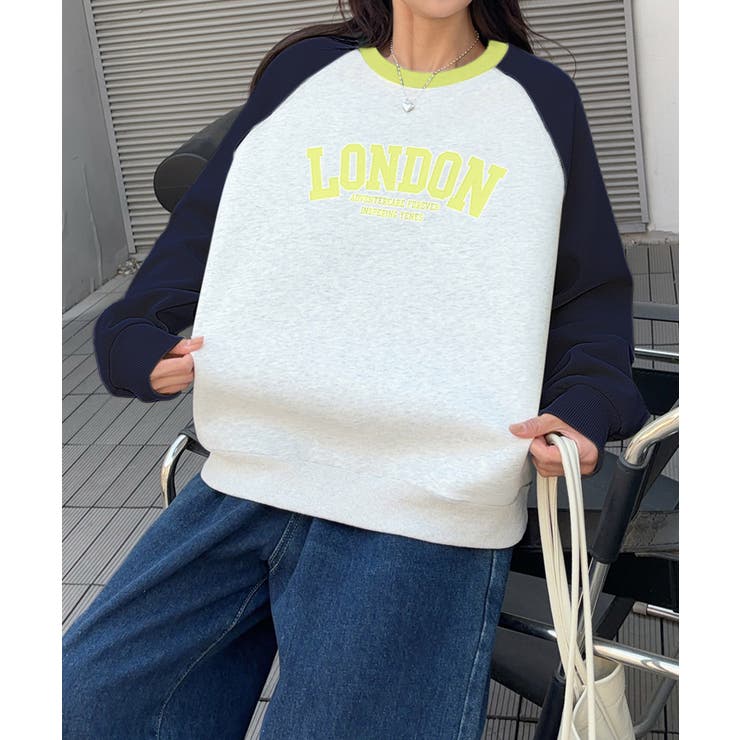 ネイビー | ロゴデザインスウェット | aimoha 