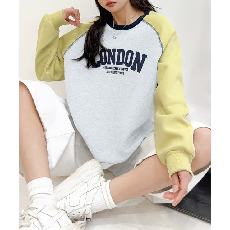 イエロー | ロゴデザインスウェット | aimoha 