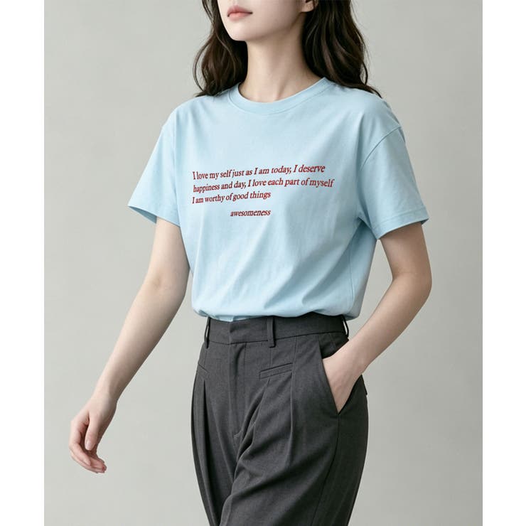 ミニメッセージロゴTシャツ | aimoha  | 詳細画像3 