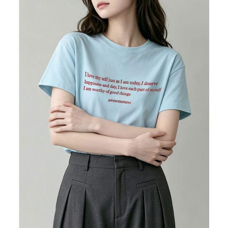 ミニメッセージロゴTシャツ | aimoha  | 詳細画像4 