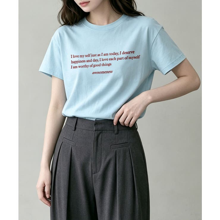 ミニメッセージロゴTシャツ | aimoha  | 詳細画像2 