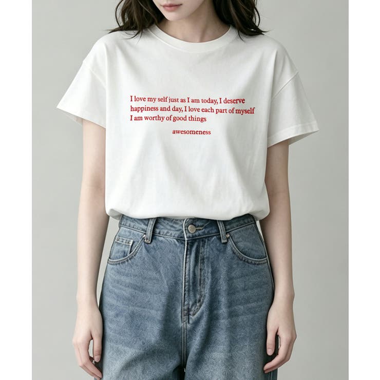 ミニメッセージロゴTシャツ | aimoha  | 詳細画像12 