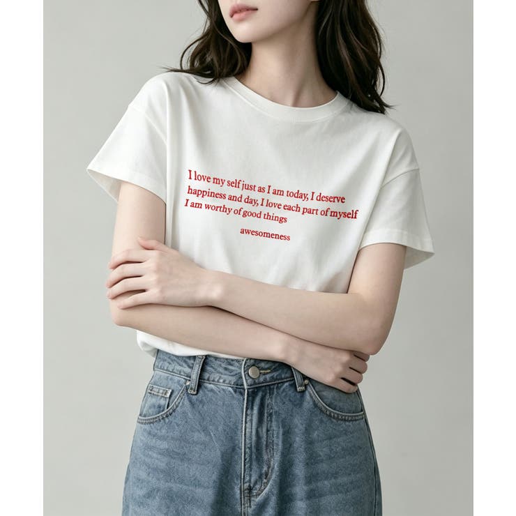 ミニメッセージロゴTシャツ | aimoha  | 詳細画像13 
