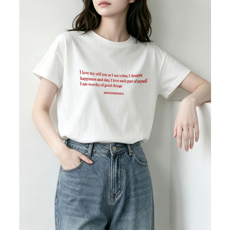 ミニメッセージロゴTシャツ | aimoha  | 詳細画像10 