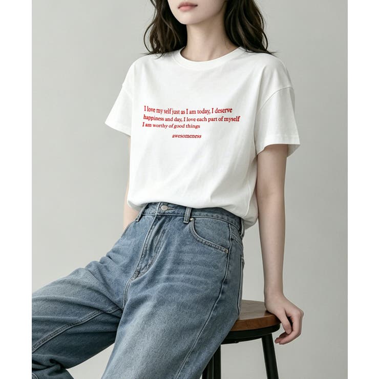 ミニメッセージロゴTシャツ | aimoha  | 詳細画像14 