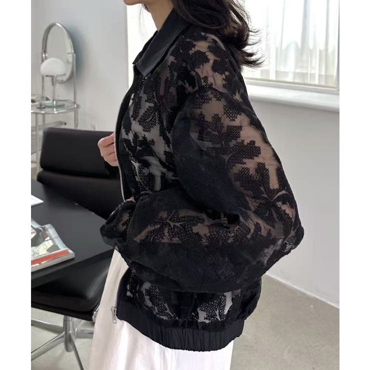 ボタニカルレースシアーブルゾン | aimoha  | 詳細画像5 