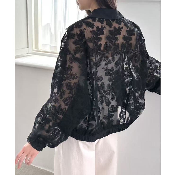 ボタニカルレースシアーブルゾン | aimoha  | 詳細画像6 