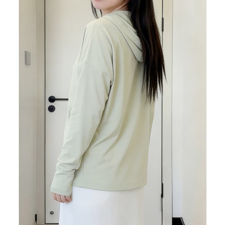 UVカット 軽量 指穴付き フード付き ジップパーカー | aimoha  | 詳細画像5 