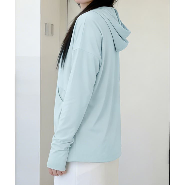 UVカット 軽量 指穴付き フード付き ジップパーカー | aimoha  | 詳細画像6 