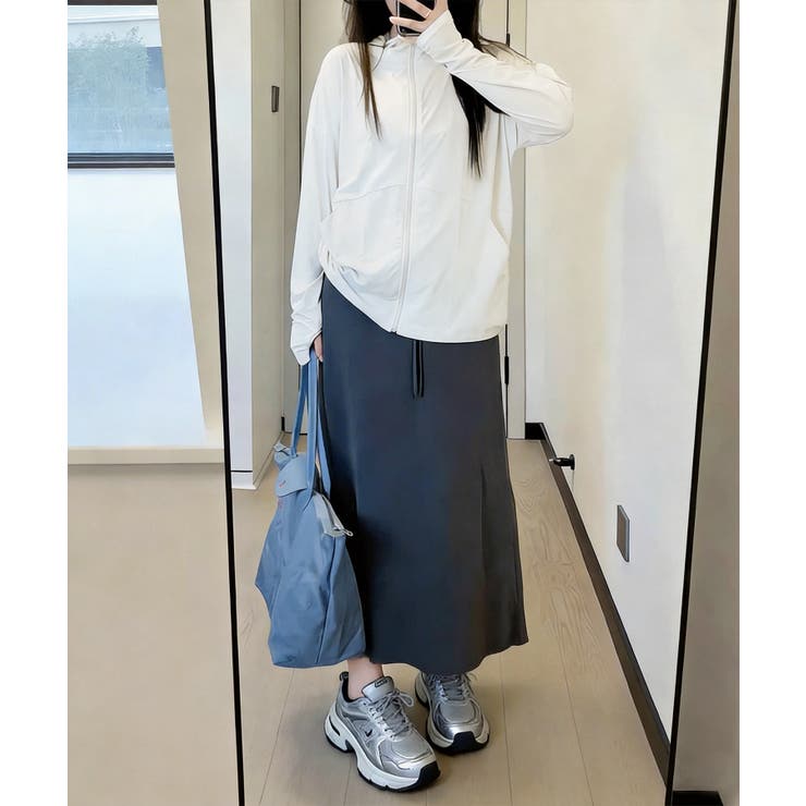 UVカット 軽量 指穴付き フード付き ジップパーカー | aimoha  | 詳細画像8 