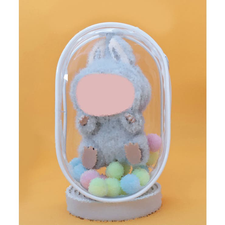 ホワイト | キーホルダー付きクリアポーチ | aimoha 