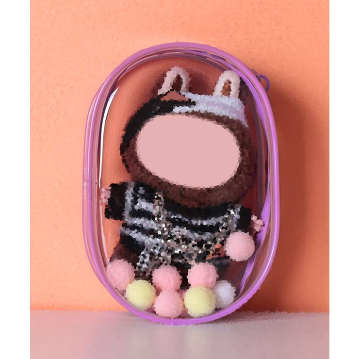 パープル | キーホルダー付きクリアポーチ | aimoha 