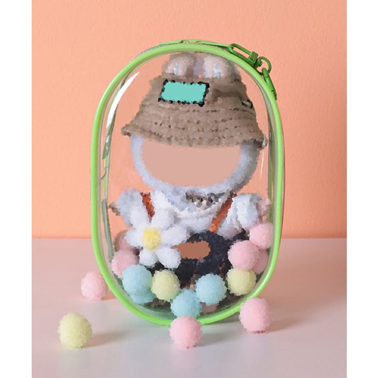 グリーン | キーホルダー付きクリアポーチ | aimoha 