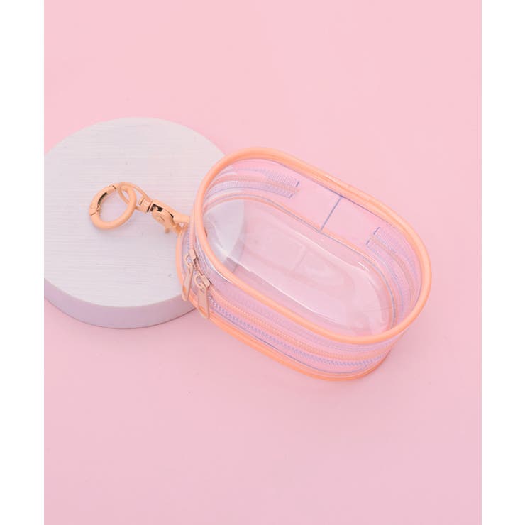 ライトピンク | キーホルダー付きクリアポーチ | aimoha 