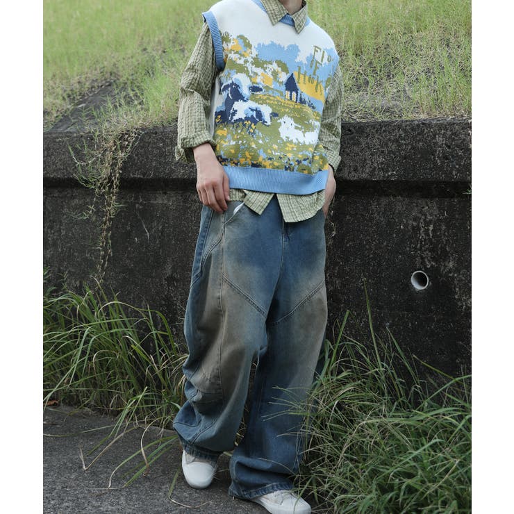 コクーン 古着風 デニムパンツ | HOOK | 詳細画像3 