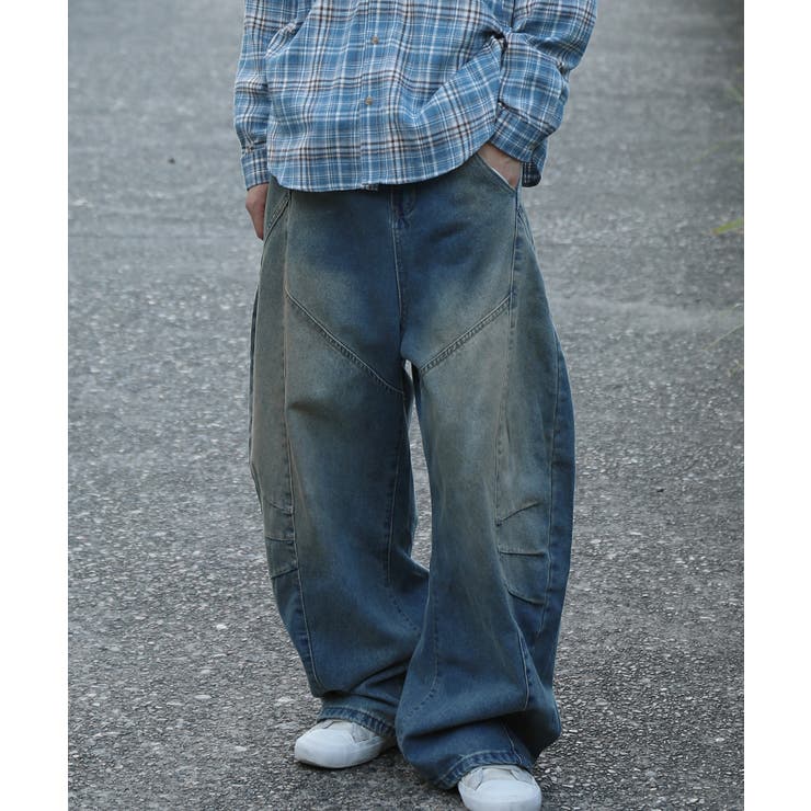 インディゴ | コクーン 古着風 デニムパンツ | HOOK