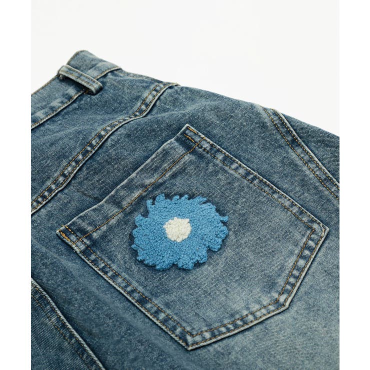 コクーン フラワーモチーフ デニムパンツ | HOOK | 詳細画像8 