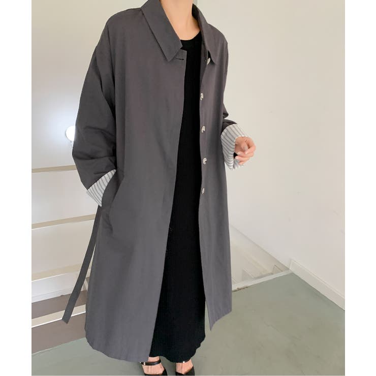 【BANICO】袖ストライプ ロングシャツコート | aimoha  | 詳細画像11 