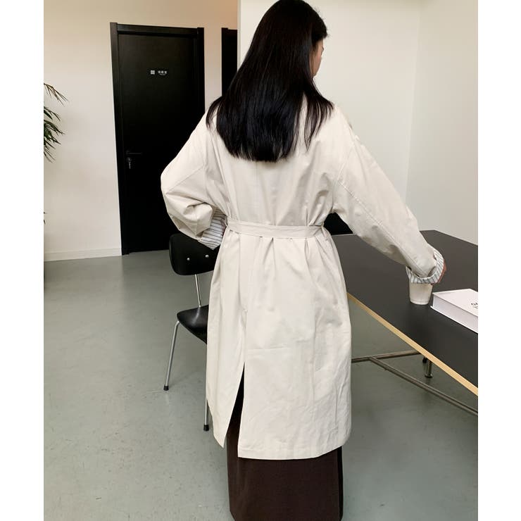 【BANICO】袖ストライプ ロングシャツコート | aimoha  | 詳細画像5 