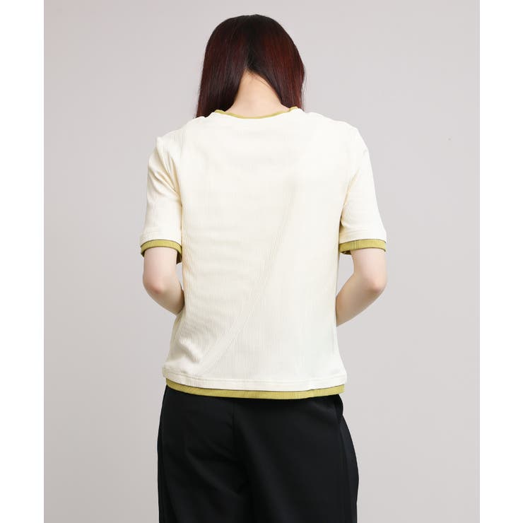 バイカラーヘンリーTシャツ | aimoha  | 詳細画像3 