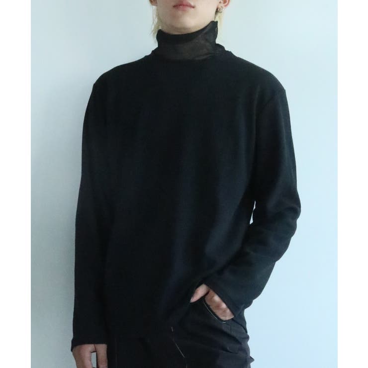 ブラック | aimoha mens ワッフルロングスリーブTシャツ | aimoha men
