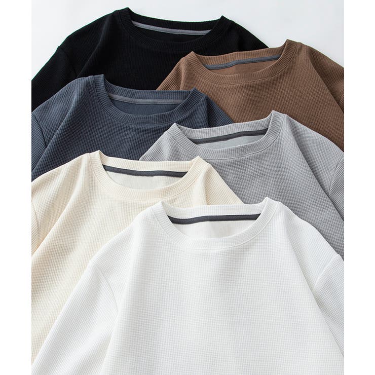 aimoha mens ワッフルロングスリーブTシャツ | aimoha men | 詳細画像7 