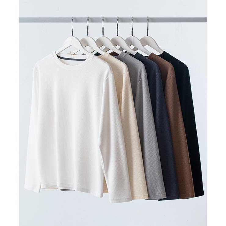 aimoha mens ワッフルロングスリーブTシャツ | aimoha men | 詳細画像9 