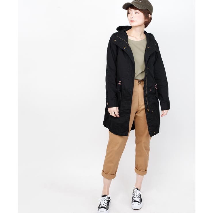 BLACK | ライトモッズコート | aimoha 