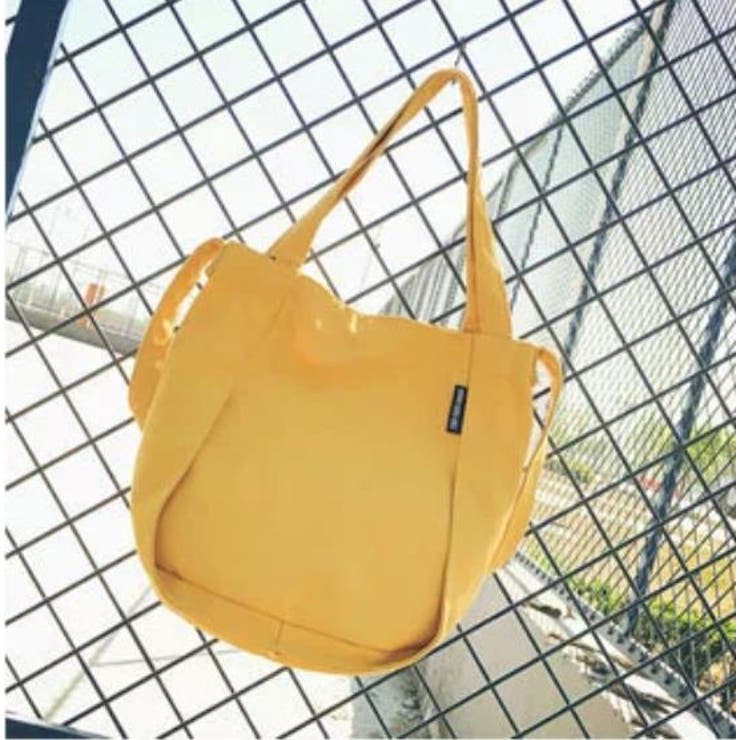 YELLOW | ショルダーストラップ付きキャンパストートバッグ | aimoha 