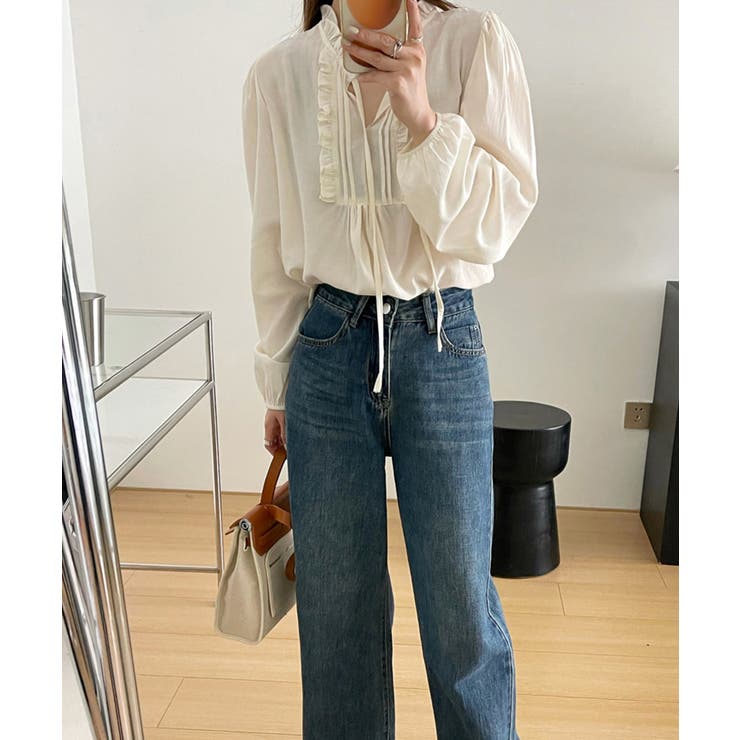 韓国風ピンタックブラウス ブラウス 長袖 | aimoha  | 詳細画像10 