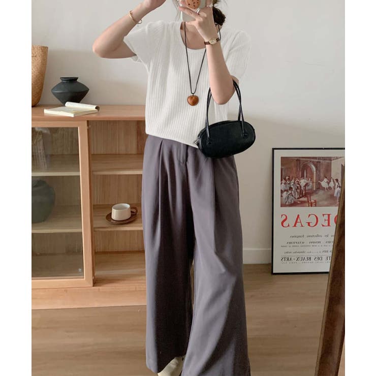 【BANICO】UネックリブTシャツ | aimoha  | 詳細画像17 