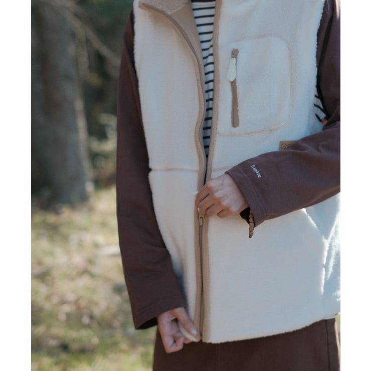 【smore】S'more boa vest | aimoha  | 詳細画像14 