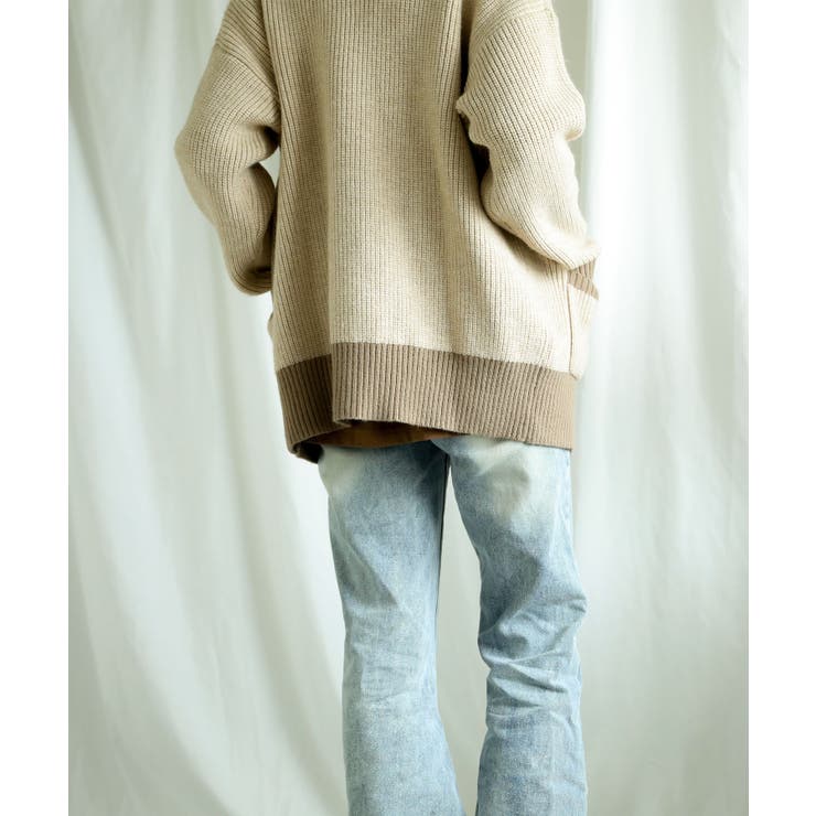 【smore】Bicolor knit cardigan | aimoha  | 詳細画像16 