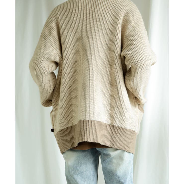 【smore】Bicolor knit cardigan | aimoha  | 詳細画像18 