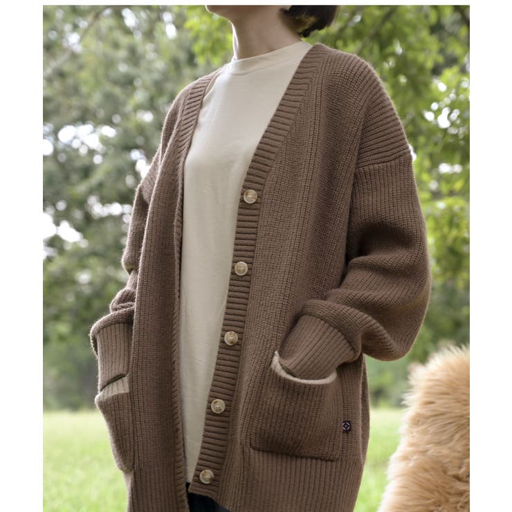【smore】Bicolor knit cardigan | aimoha  | 詳細画像30 