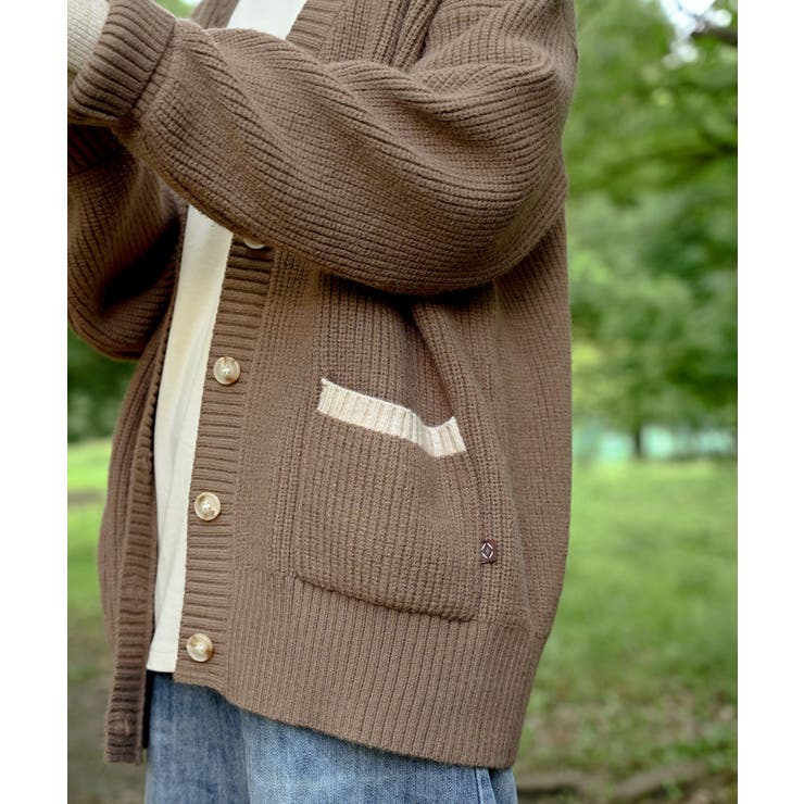 【smore】Bicolor knit cardigan | aimoha  | 詳細画像35 