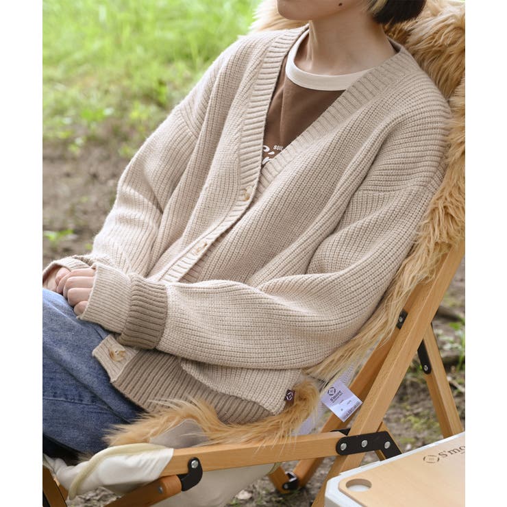 【smore】Bicolor knit cardigan | aimoha  | 詳細画像43 