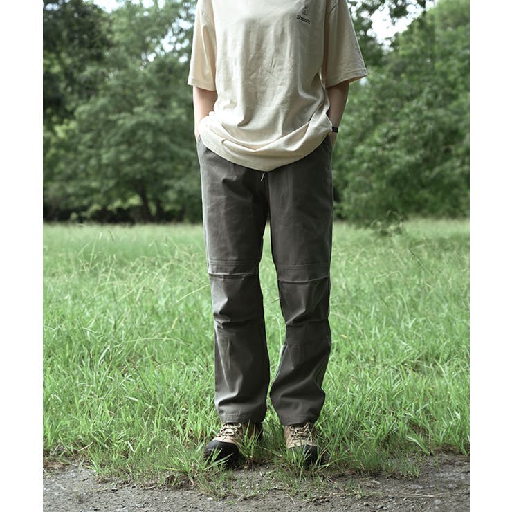 グレー | 【smore】Knee tuck cotton pants | aimoha men