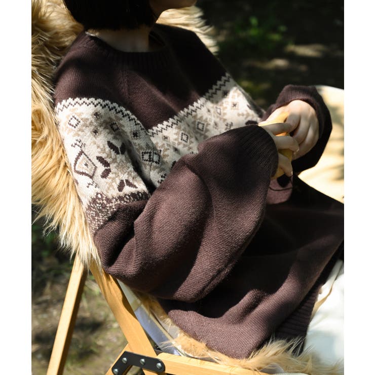 【smore】S'more nordic sweater【AW】 | aimoha  | 詳細画像15 